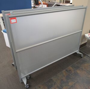 Silver Mobile Divider Panel - Used