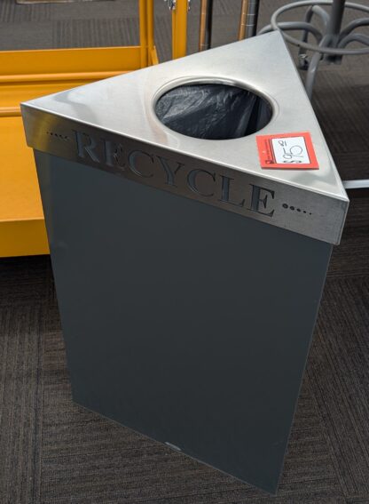 Triangular Grey / Stainless Steel Waste/Recycle Bins - Used - Image 3