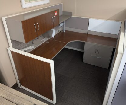 HON Abound 84"x72" Cherry Panel Workstation - New Surplus