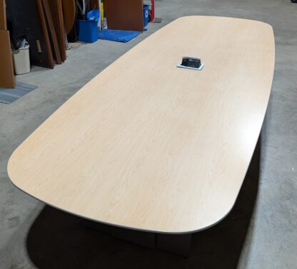 Maple / Silver 12'x4' 2-Piece Conference Table - Used - Image 2
