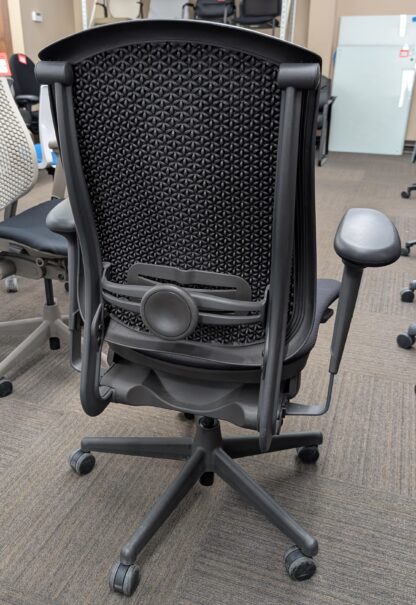 Herman Miller "Celle" Black Fabric Task Chair w/ Newly Reupholstered Seat - Used - Image 2
