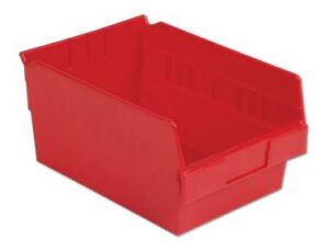 Lewis Shelf Bins 12"X8"X6" SB128-6SE Red - New Surplus