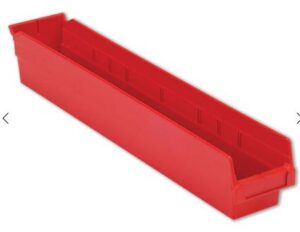 Lewis Shelf Bins 24"X4"X4" SB244-4SE Red - New Surplus