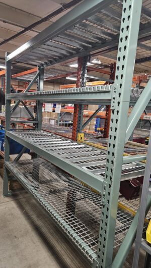 27"x 93" (11'-4" Tall) Teardrop Style Hand-Load Pallet Rack with Choice of Decking - Used - Image 3