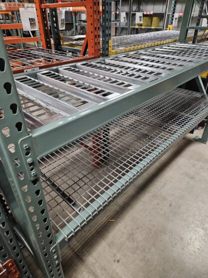 27"x 93" (11'-4" Tall) Teardrop Style Hand-Load Pallet Rack with Choice of Decking - Used - Image 4