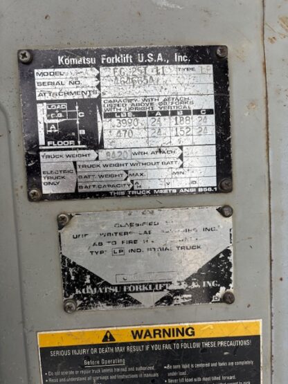 #025 Komatsu Forklift Model FG25T11 - Used - Image 6