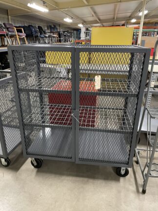 Jamco VA248 24"x48" Three-Shelf Mesh Security Cart - New Surplus