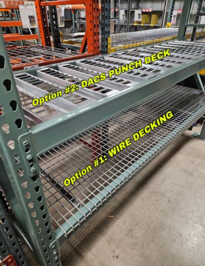 27"x 93" (11'-4" Tall) Teardrop Style Hand-Load Pallet Rack with Choice of Decking - Used - Image 7