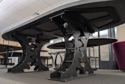 Heavy Duty Concrete Boat-Shaped Conference Table w/ Steel Base - Used - Image 2