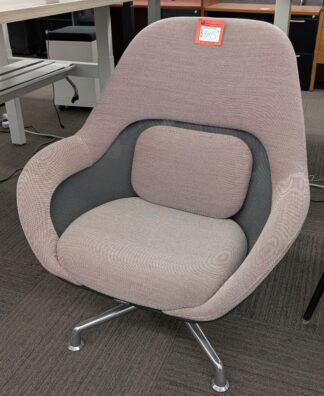 Steelcase Coalesse Pink Fabric Lounge Chair - Used