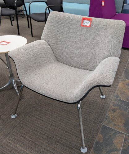 Herman Miller "Swoop" Grey Fabric Lounge Chair - Used
