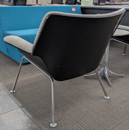 Herman Miller "Swoop" Grey Fabric Lounge Chair - Used - Image 2
