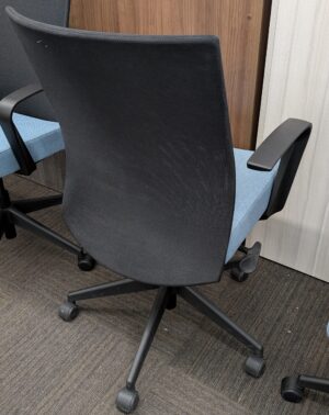 Alternative view of Stylex "Insight" Blue Fabric Seat Black Mesh Back Task Chair - Used