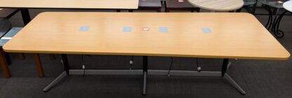 Maple / Silver 10' Tapered Conference Table - Used - Image 2