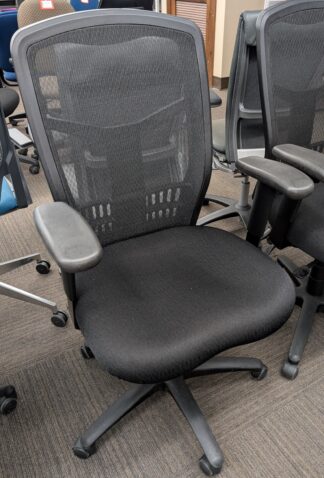 Harmony Coolmesh Black Mesh/Fabric Task Chair - Used