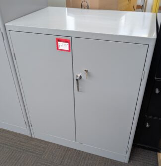 Grey Steel 2-Door Storage Cabinet - Used