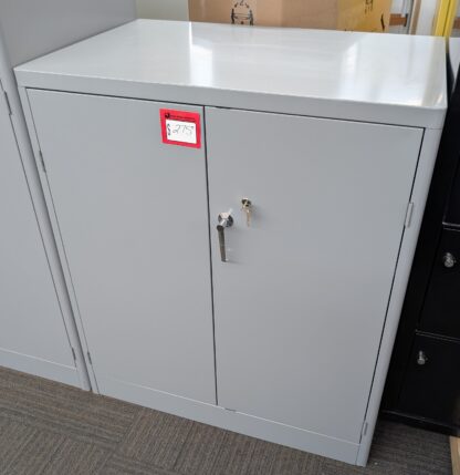 Grey Steel 2-Door Storage Cabinet - Used