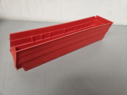 6"T x 4"W x 17.5"D RED Shelf Bin - Used - Image 2