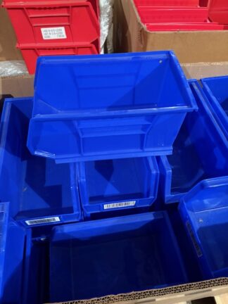 Mixed Variety 14"x8"x7" (Lewis Bins, Quantum, Uline) Parts Bins - Used