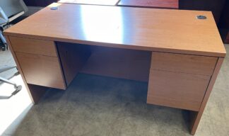 HON 10500 Series 30"x60" Bourbon Cherry Desk - Used