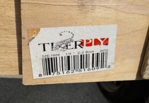 Alternative view of TigerPly 8'x4'x1/4" C-3 Birch Wood Veneer Core Plywood Sheets - Used