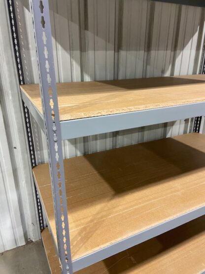 37” Deep x 72” Long (7'-0" Tall) Rivet Style Shelving - Used - Image 3