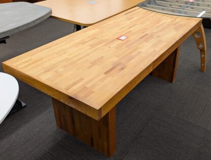 Oak Butcher Block Dining / Conference Table - Used - Image 2