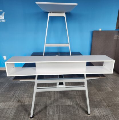 Walnut/White Double-Sided Collab Station w/ Canopy - Used - Image 2