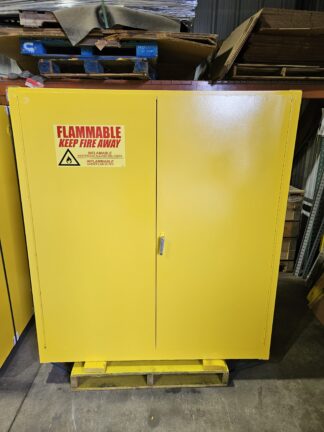 Double Drum Yellow Flammable Storage Cabinet (Welter #3) - Used