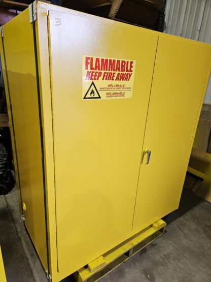 Double Drum Yellow Flammable Storage Cabinet (Welter #3) - Used - Image 3
