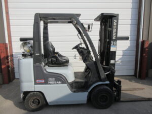 Alternative view of #007 Uni-Carrier Forklift Model MAP1F2A5LV - Used