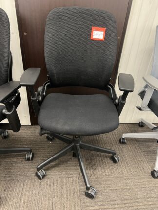 Steelcase "Leap V.2" Black Fabric Task Chair - Used