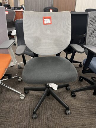 Gray Seat Light Gray Back All-Fabric Task Chair - Used