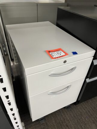 White B/F Mobile Drawer Pedestal - New Surplus