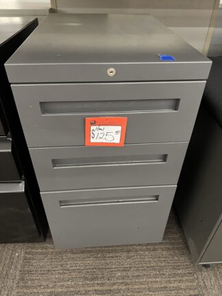 HON 20"D Gray B/B/F Mobile Drawer Pedestal - Used