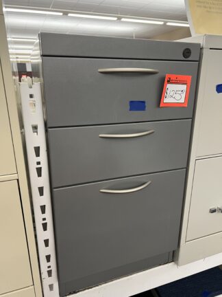 22"D Gray B/B/F Drawer Pedestal - Used