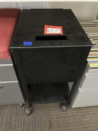 Black Mobile File Cart - Used
