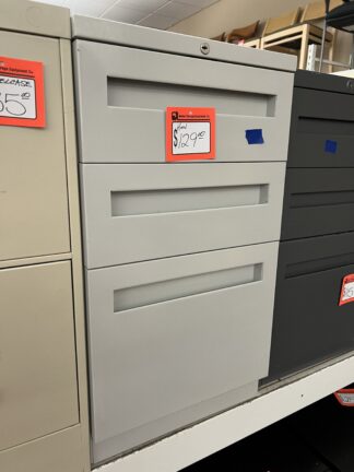 HON 29″D Gray B/B/F Drawer Pedestal – Used