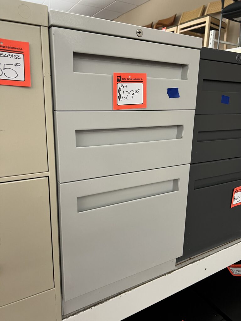 HON 29″D Gray B/B/F Drawer Pedestal – Used