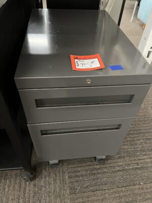 23"D HON Gray B/F Mobile Drawer Pedestal - Used