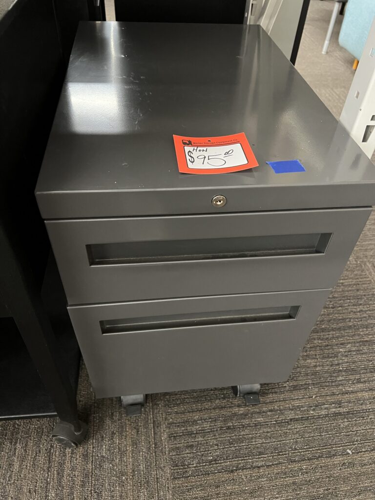 23"D HON Gray B/F Mobile Drawer Pedestal - Used