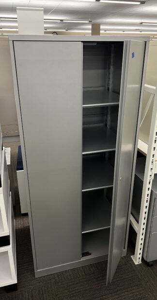 Silver 4-Shelf Storage Cabinet - Used