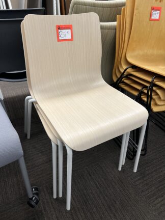 Hon Field Elm Stack/Visitor Chair w/ White Legs - Used