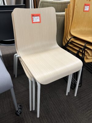 Hon Field Elm Stack/Visitor Chair w/ White Legs - Used