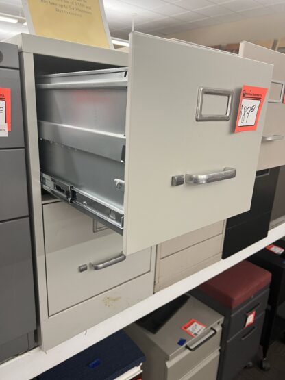 Light Gray 26.5"D 2-Drawer Vertical Letter File - Used