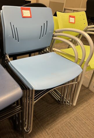 Blue Plastic Stack/Visitor Chair - Used