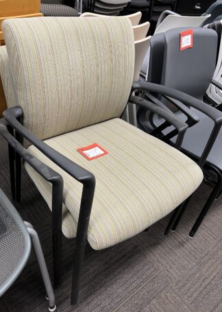 All-Fabric Patterned Beige Visitor/Stack Chair - Used