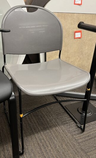 Gray Stack/Visitor Chair w/ Black Sled Base - Used