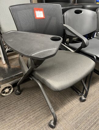 Mobile Nesting Chair w/ Tablet and Black Fabric Seat - New Surplus