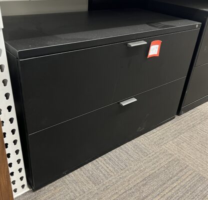 42"W Black 2-Drawer Lateral File - Used